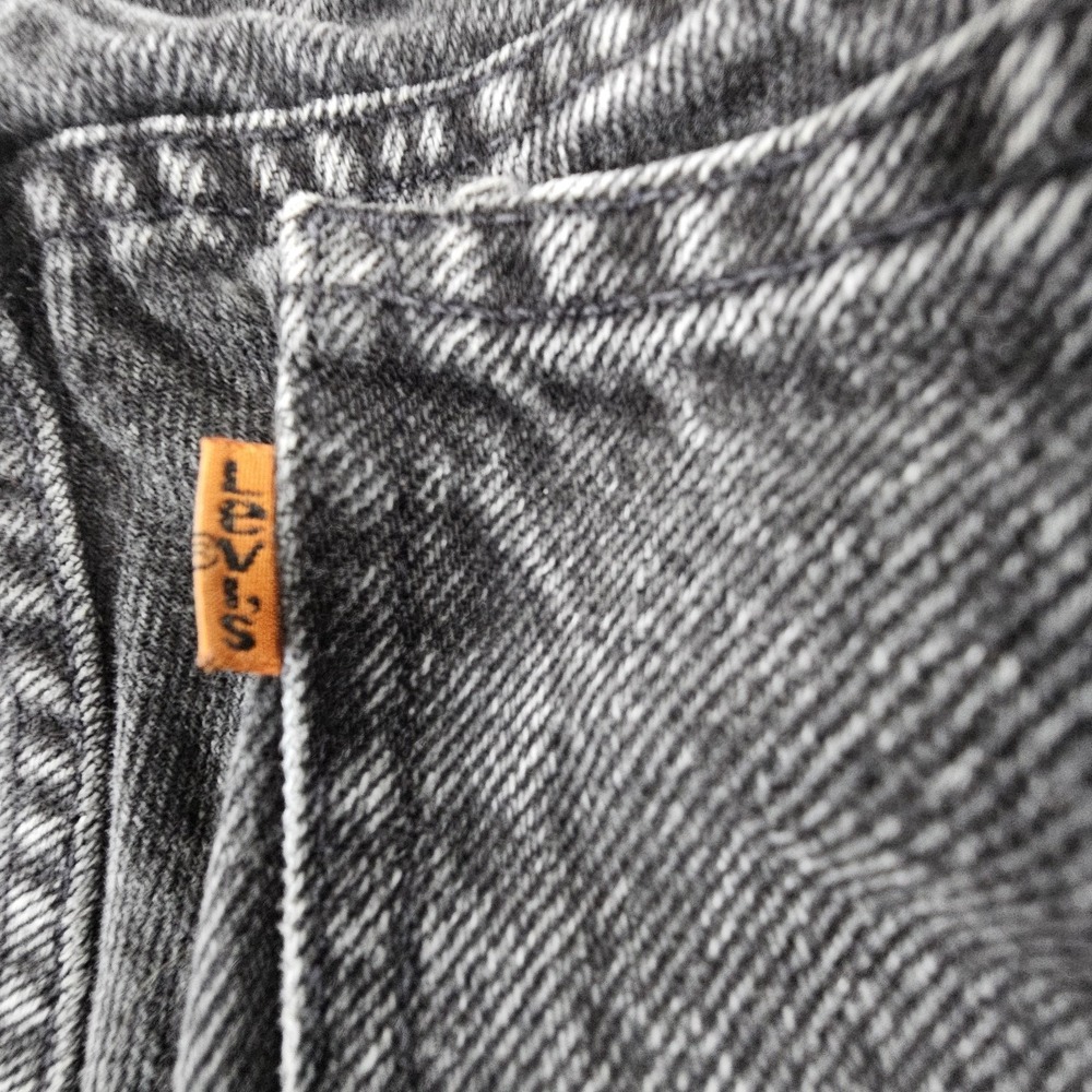 Vintage 90s Levi's 550 Orange Tab Black Denim Jeans Men's Size 36x32 Tapered - Picture 4 of 14